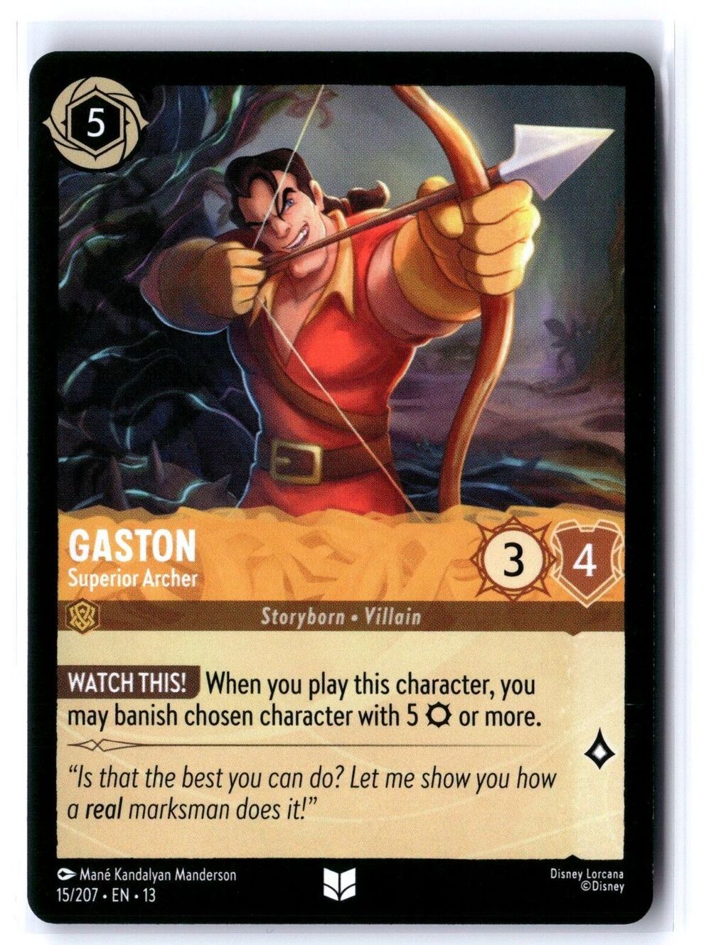 Gaston - Superior Archer Uncommon Attack of the Vine! 15/207 NM